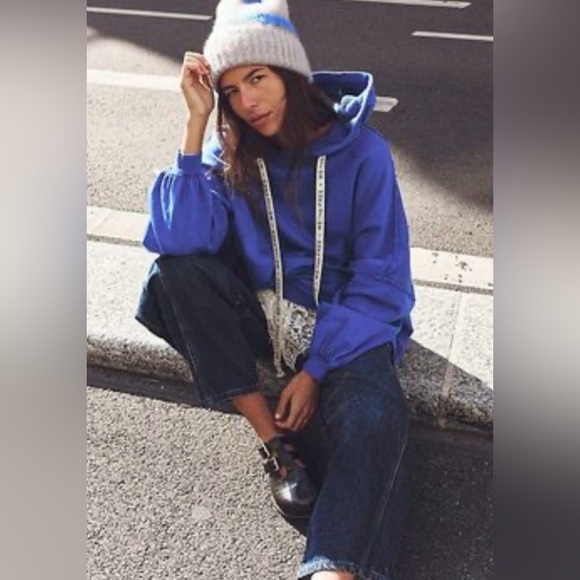 NWT Free People We The Free Hoodie In Dazzling Blue - Picture 3 of 3